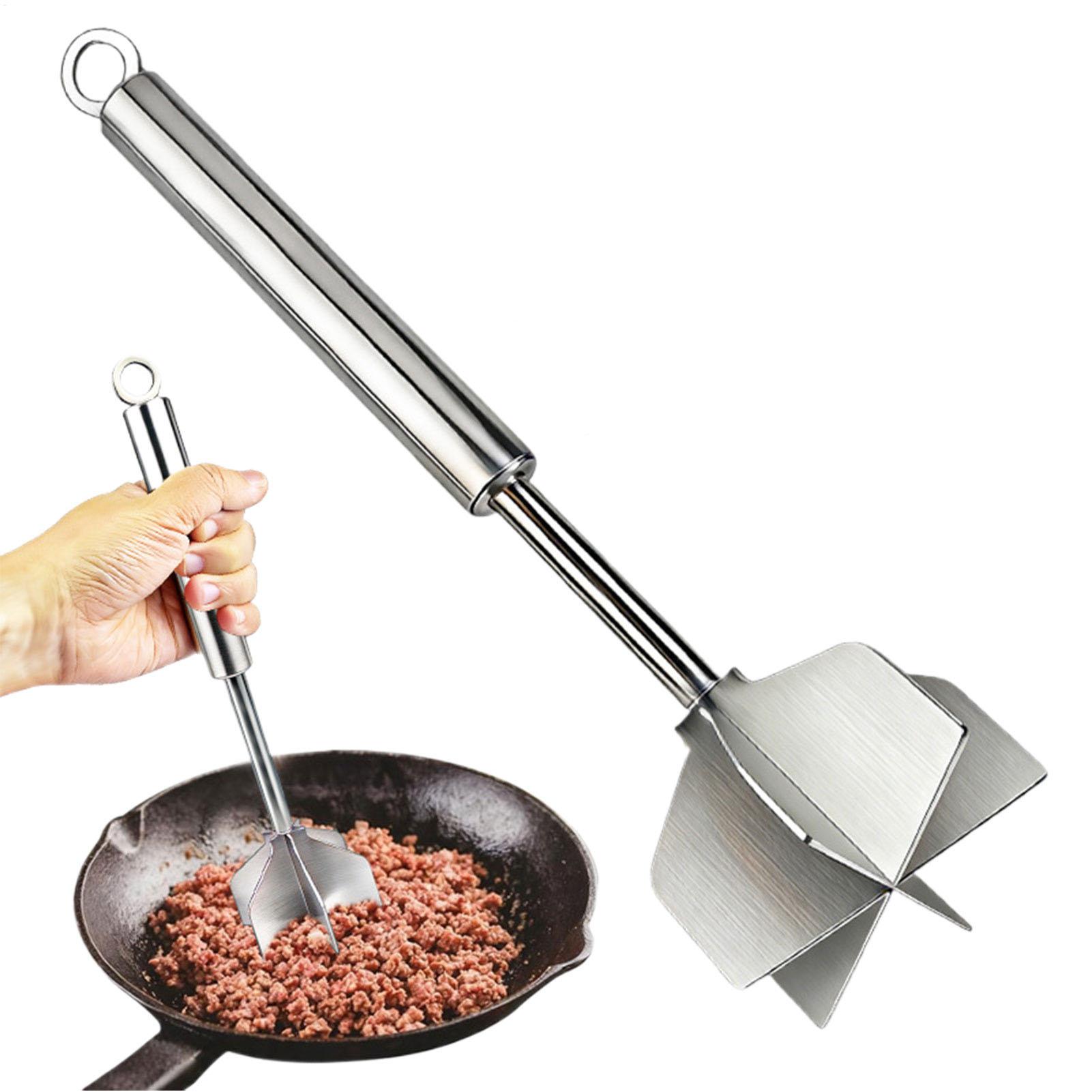 Meal Prep Ground Beef - เครื่องบดเนื้อสเตนเลสสำหรับบดเนื้อ บดแฮมเบอร์เกอร์ สำหรับครัวเรือน ทำอาหาร ปิ้งย่าง