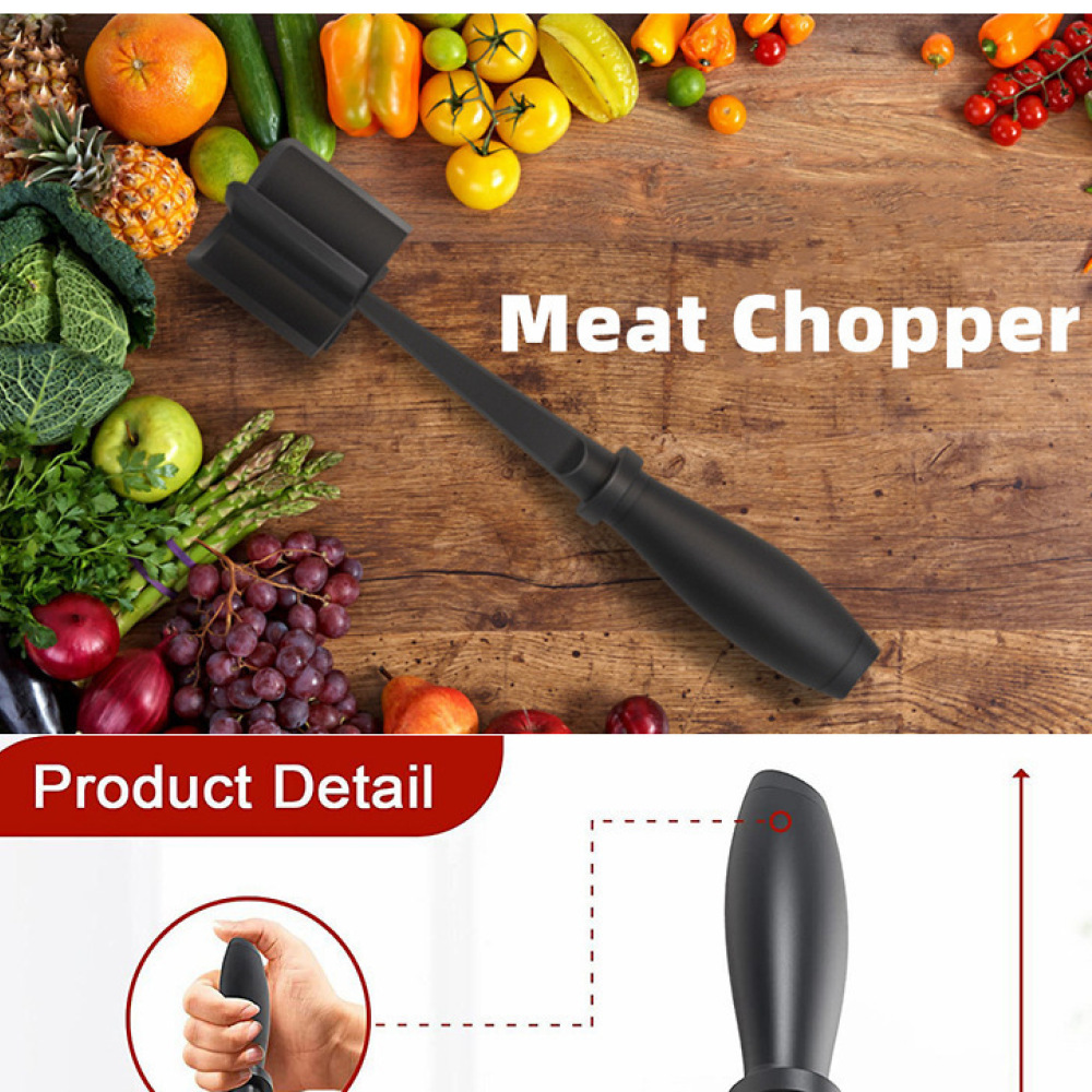 Meal Prep Ground Beef - เครื่องบดเนื้อในครัวแบบมือถือสำหรับการคนเนื้อบดอย่างมีประสิทธิภาพ อุปกรณ์ขูดและคนเนื้อ ทำจากพลาสติก อุปกรณ์เสริมสำหรับการทำอาหาร