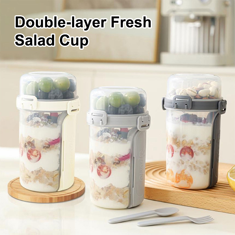 ถ้วยซัพพอร์ตอาหารเช้าแบบสองชั้ - Meal Prep Yogurt Cups บทวิจารณ์และราคา