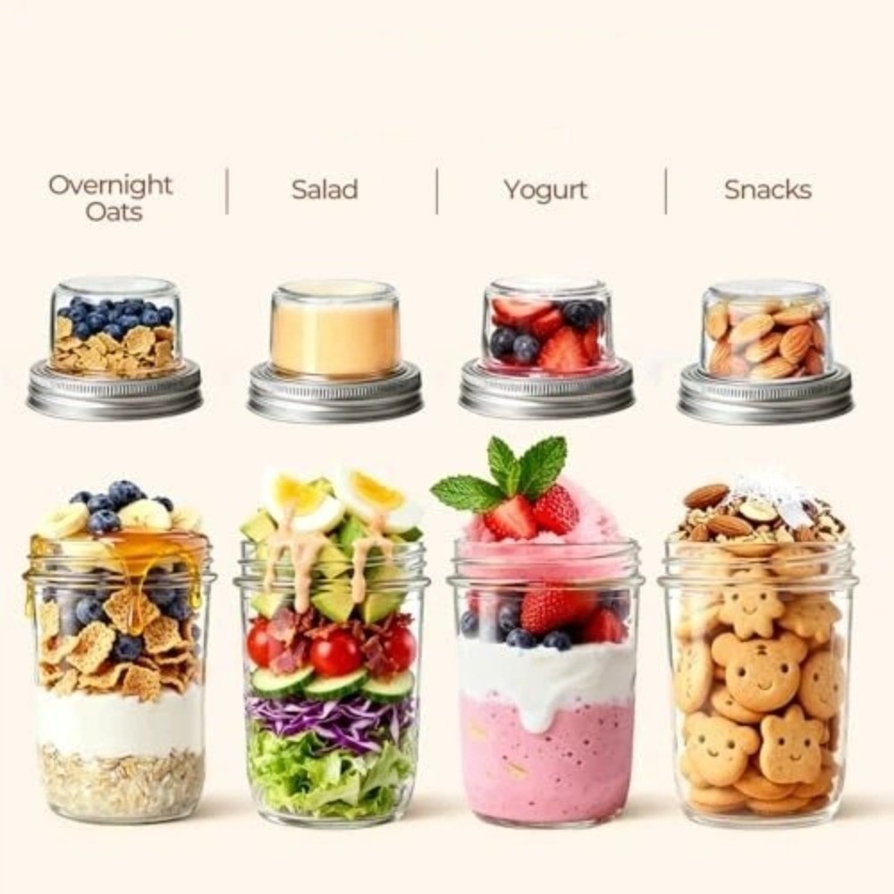 แก้วโยเกิร์ตสองชั้นแบบป้องกันก - Meal Prep Yogurt Cups บทวิจารณ์และราคา
