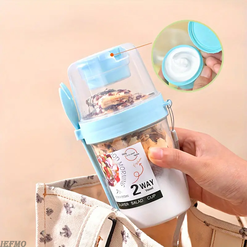 ชุดชามสลัดพกพาพร้อมส้อมในตัวแล - Meal Prep Yogurt Cups บทวิจารณ์และราคา