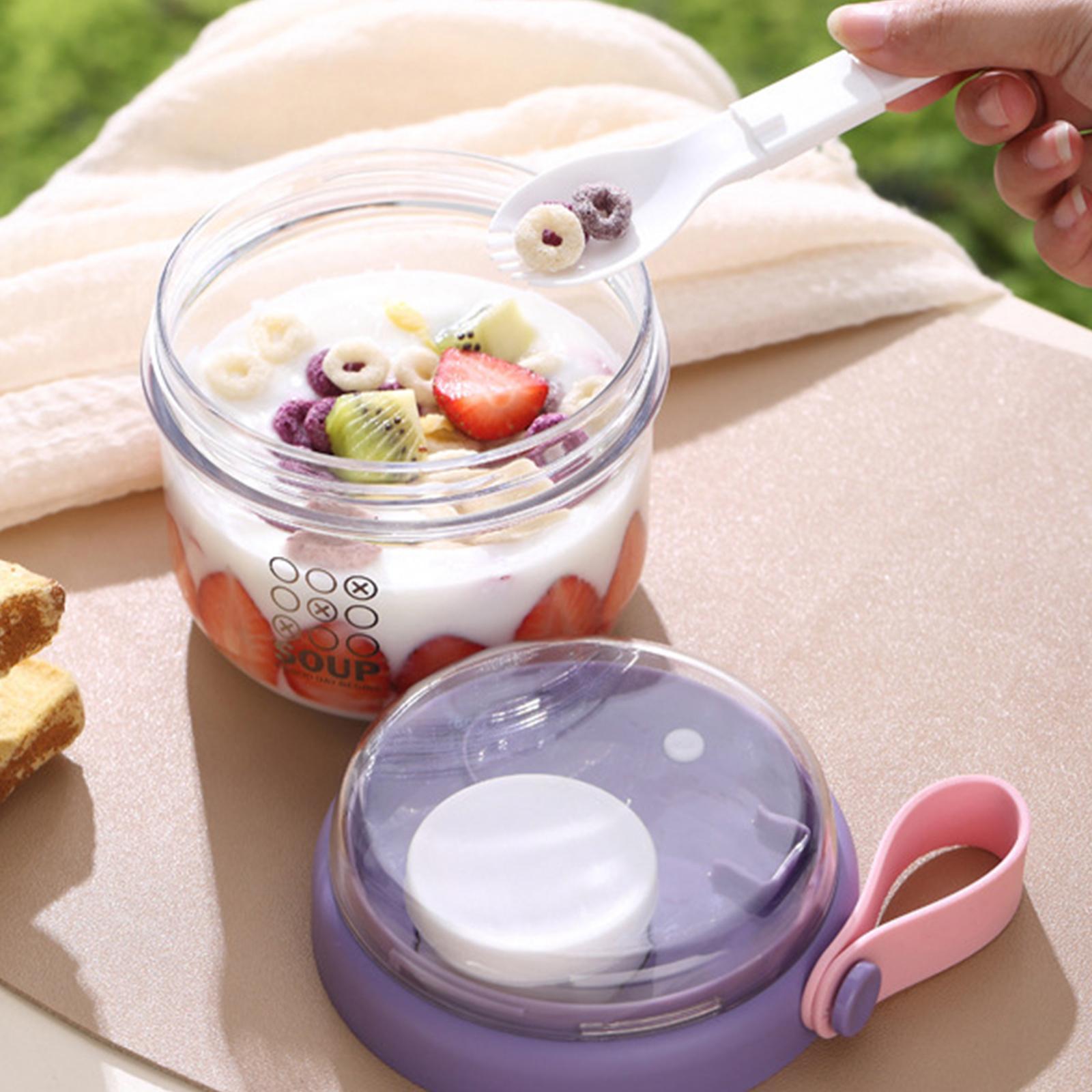 ถ้วยสลัดพร้อมฝาปิดและช้อน ใช้ซ - Meal Prep Yogurt Cups บทวิจารณ์และราคา