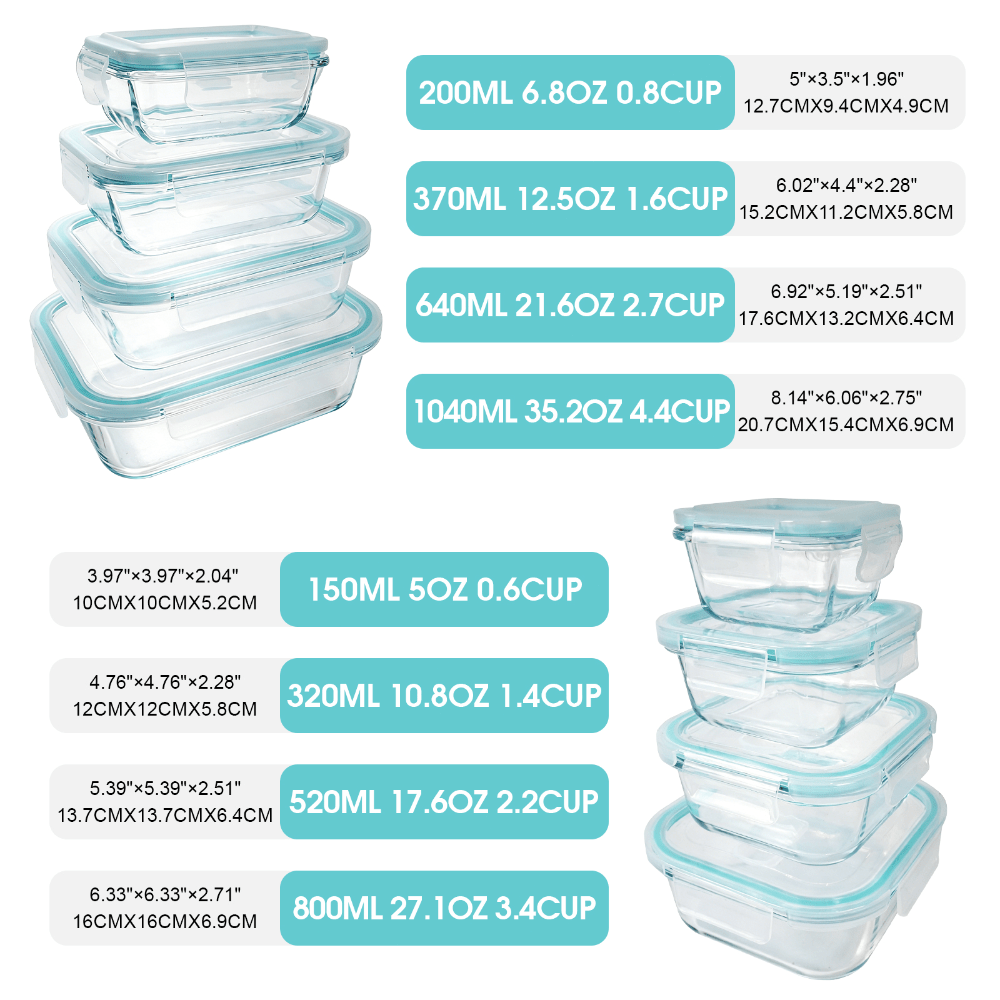 ชุดภาชนะเก็บอาหารแก้วดีไซน์ทัน - Meal Prep Oven Safe Containers บทวิจารณ์และราคา