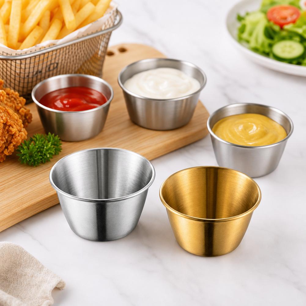 ถ้วยซอสสแตนเลสขนาดเล็ก ถ้วยจิ้ - Sauce Dipping Cup บทวิจารณ์และราคา