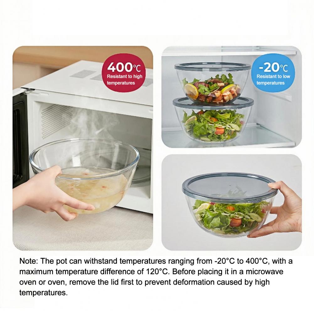 ชามปาร์ตี้พร้อมฝาปิด ชามแก้วผส - Meal Prep Oven Safe Containers บทวิจารณ์และราคา