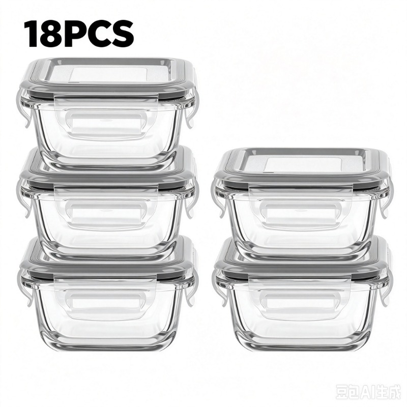 ชุดภาชนะเก็บอาหารแก้ว 18 ชิ้น, - Meal Prep Oven Safe Containers บทวิจารณ์และราคา