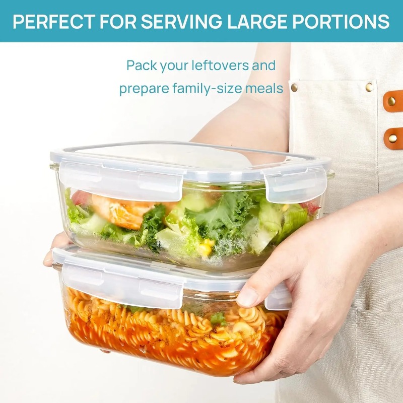 ชุดภาชนะเก็บอาหารแก้ว 18 ชิ้น, - Meal Prep Oven Safe Containers บทวิจารณ์และราคา