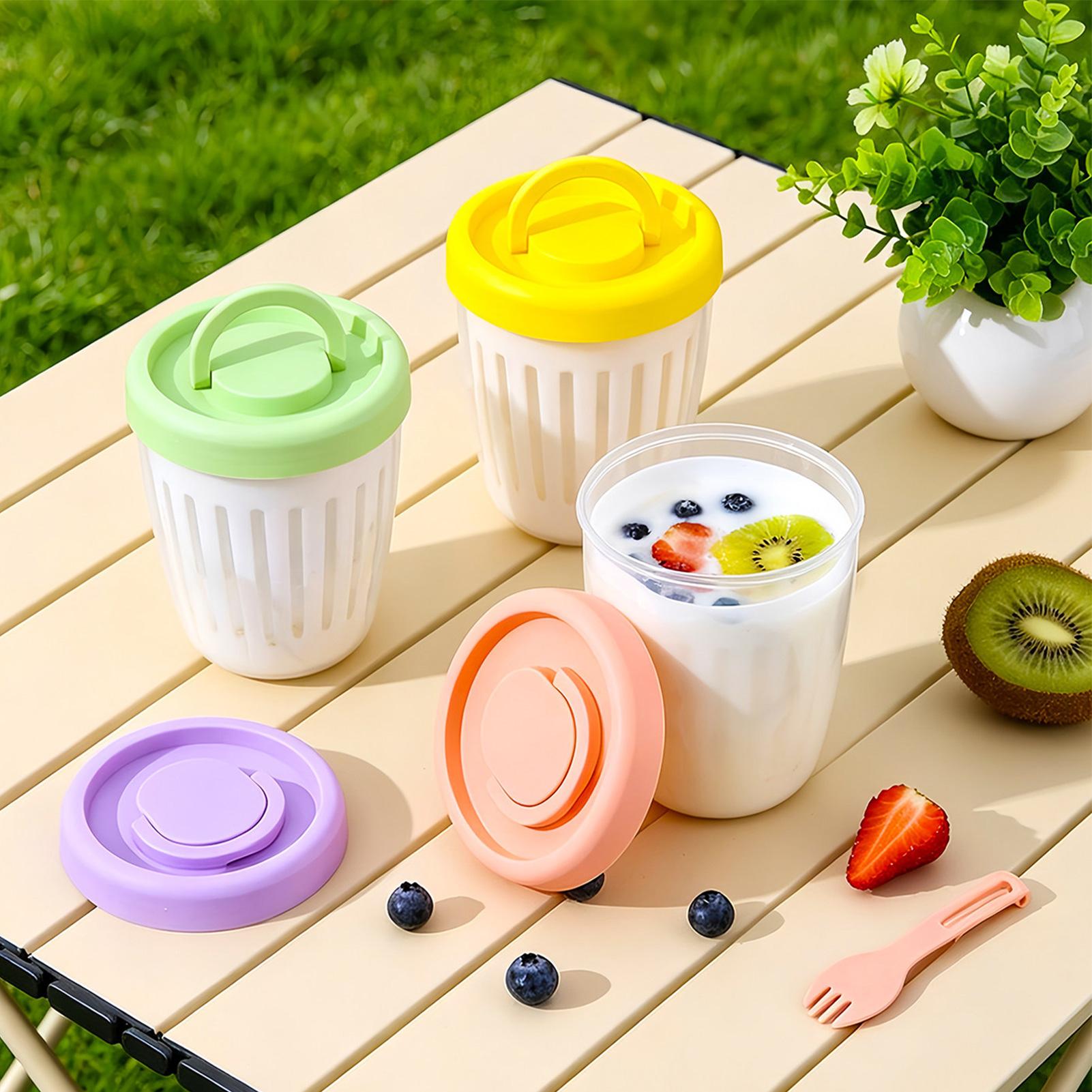 ถ้วยโยเกิร์ตพร้อมฝาปิด กระปุกเ - Meal Prep Yogurt Cups บทวิจารณ์และราคา