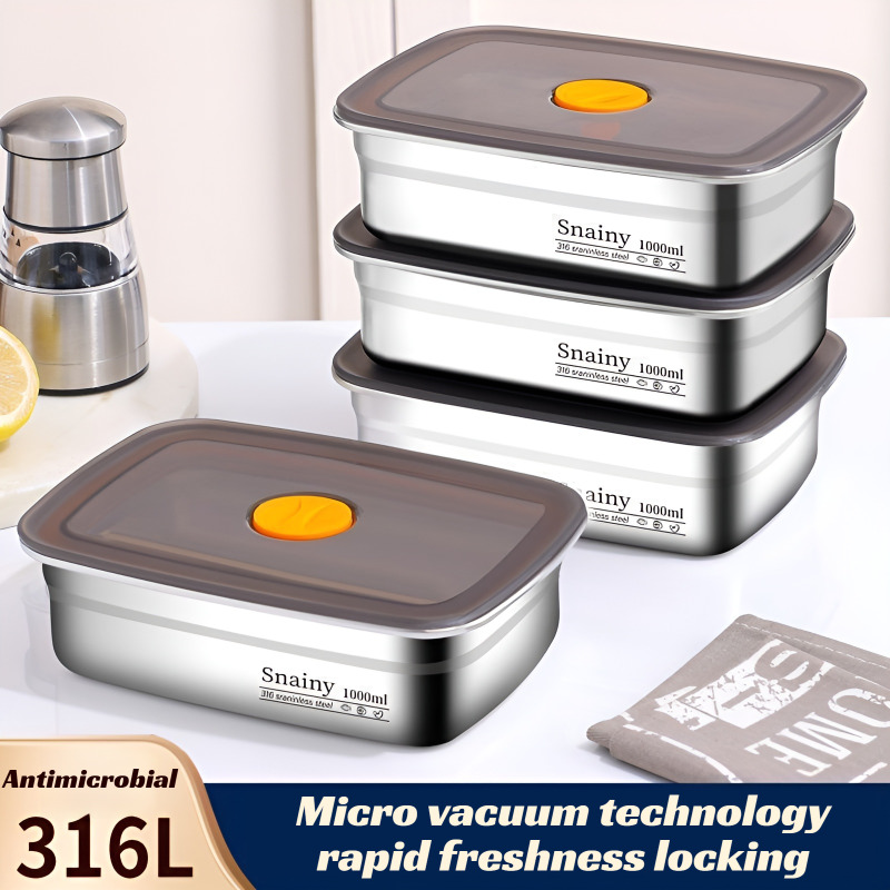 กล่องอาหารกลางวันสแตนเลสเกรดพร - Meal Prep Oven Safe Containers บทวิจารณ์และราคา