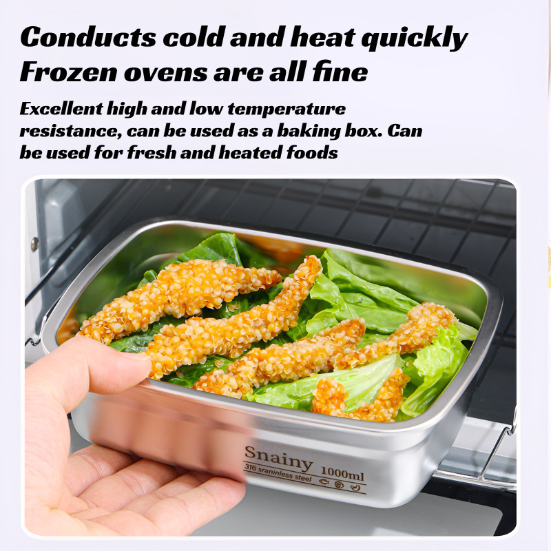 กล่องอาหารกลางวันสแตนเลสเกรดพร - Meal Prep Oven Safe Containers บทวิจารณ์และราคา