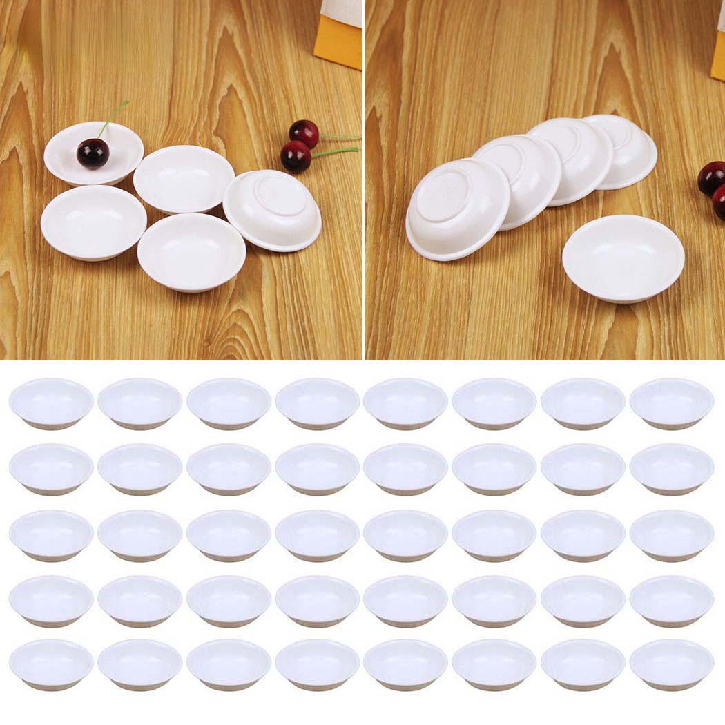 5 ชิ้นพลาสติกสีขาวจานซอสอาหารช - Sauce Dipping Cup บทวิจารณ์และราคา
