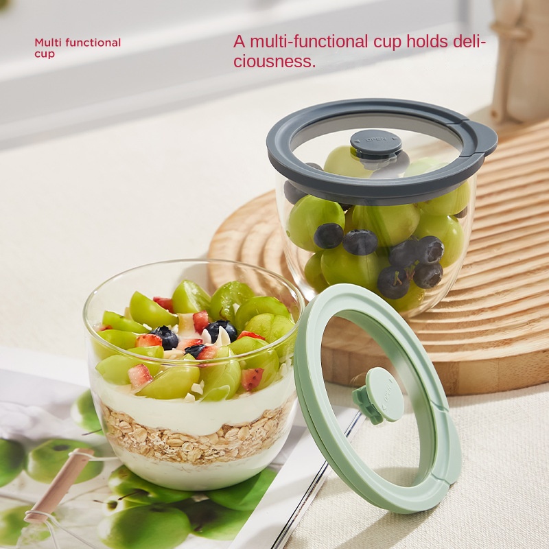 ภาชนะแก้วสำหรับโอ๊ตมีลแบบแช่ข้ - Meal Prep Yogurt Cups บทวิจารณ์และราคา