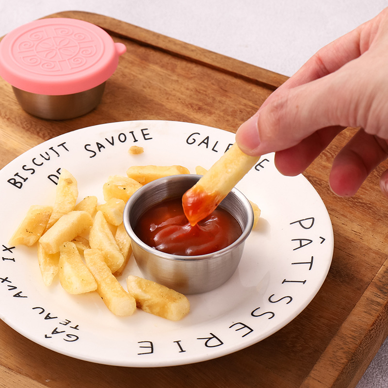 1/4Pcs สแตนเลสสตีลซอสถ้วยเครื่ - Sauce Dipping Cup บทวิจารณ์และราคา